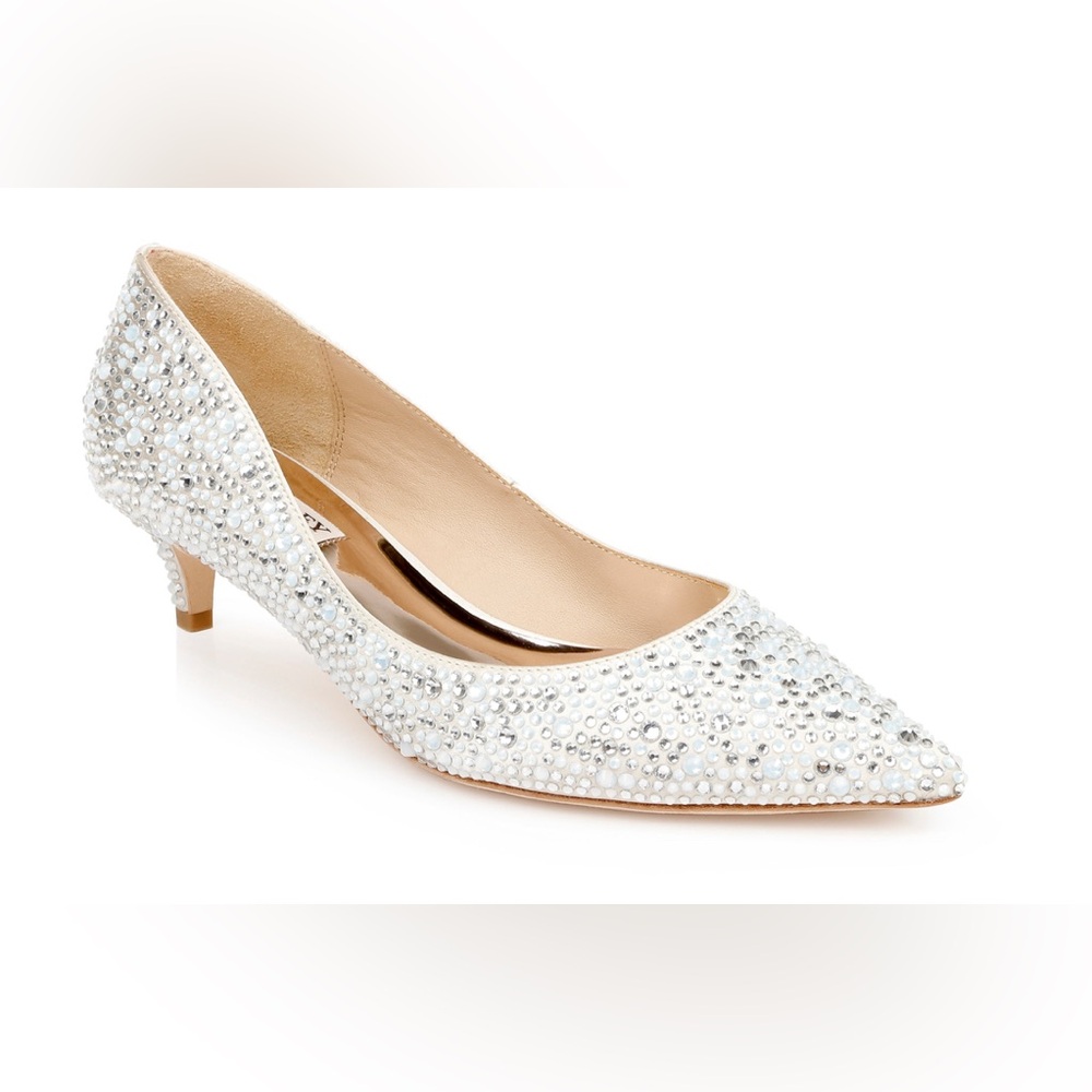 Badgley Mischka Madison sparkly kitten heel size 9